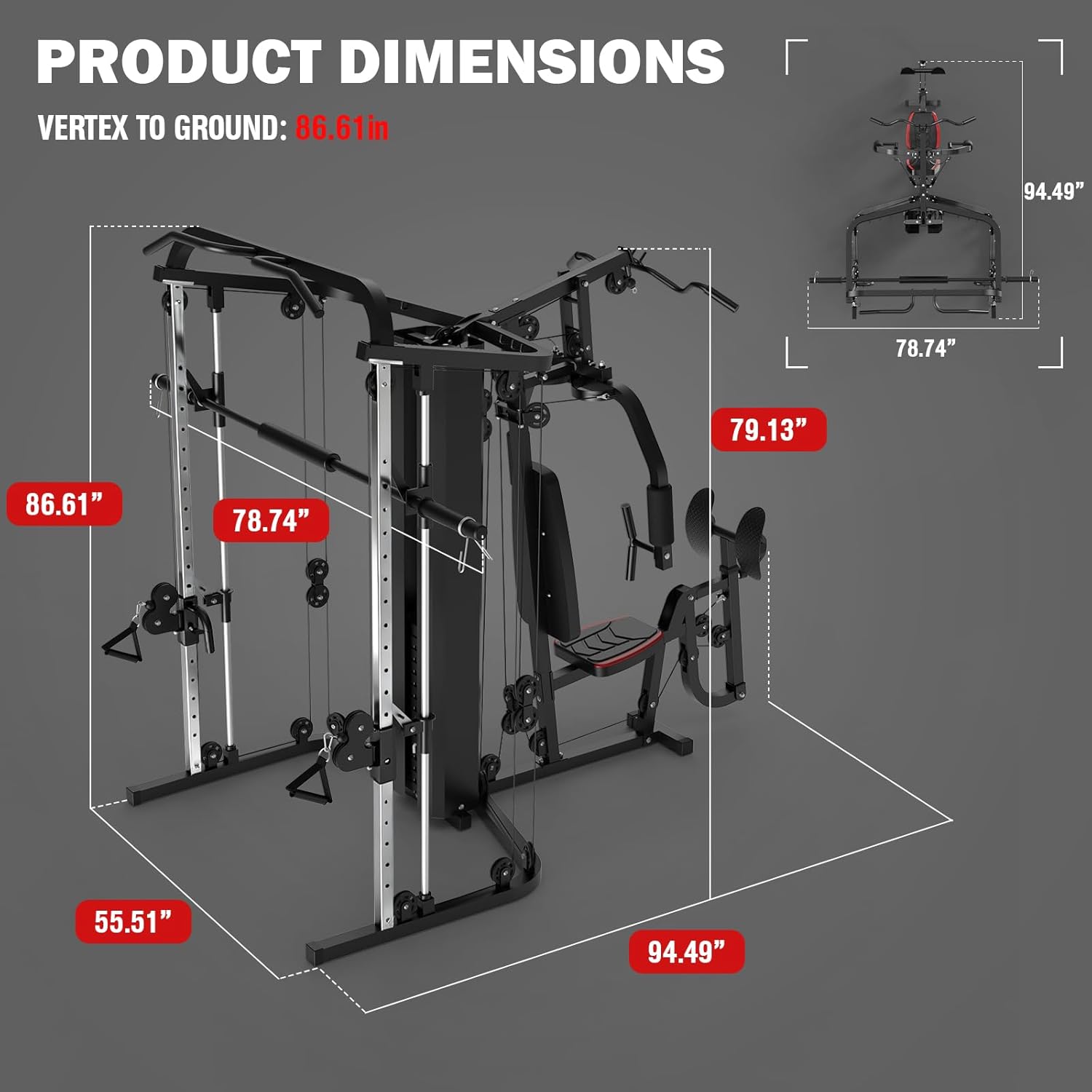 Multifunction Home Gym Equipment Workout Station