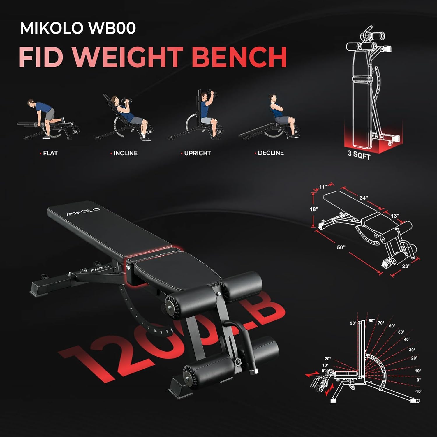 2200lbs Squat Rack with LAT-Pull Down System & Cable Crossover Machine