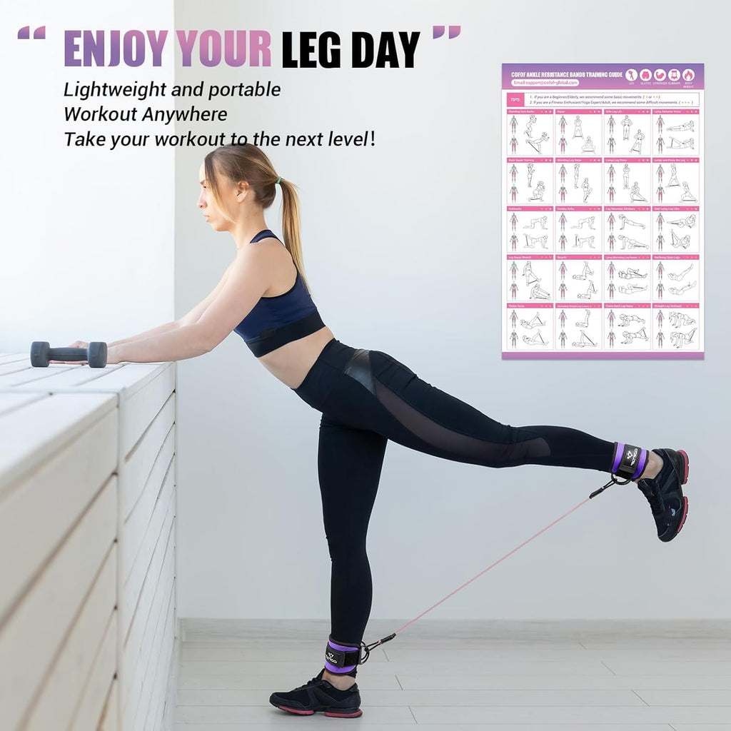 Ankle Resistance Bands with Cuffs