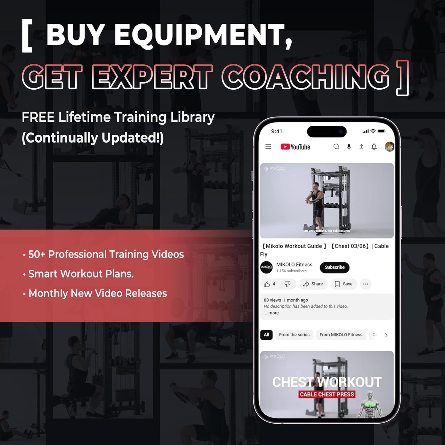 2200lbs Squat Rack with LAT-Pull Down System & Cable Crossover Machine