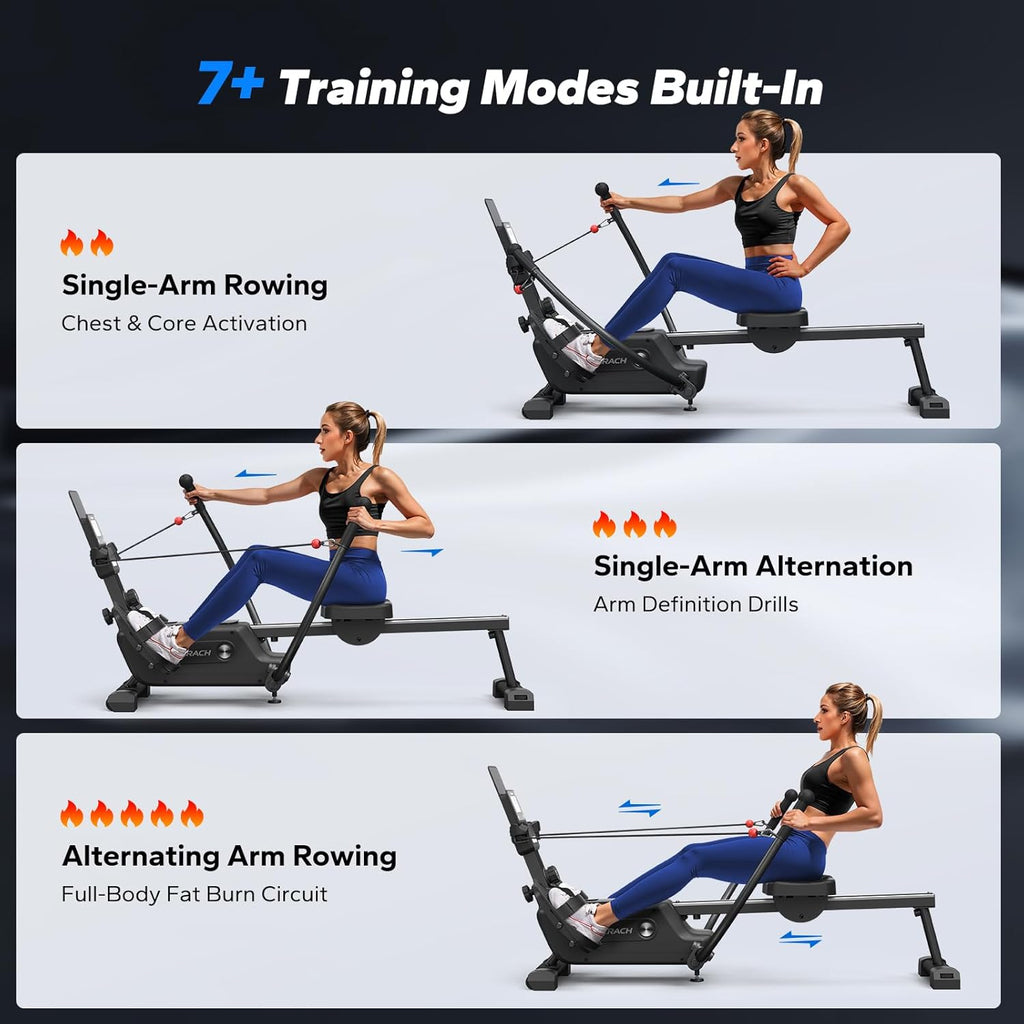Magnetic Rowing Machine with 16-Level