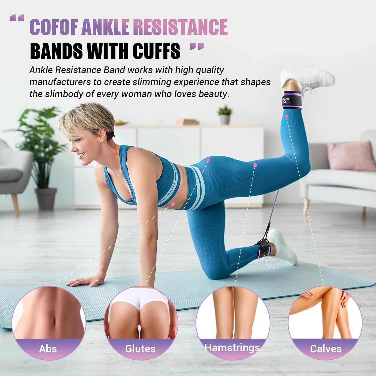 Ankle Resistance Bands with Cuffs