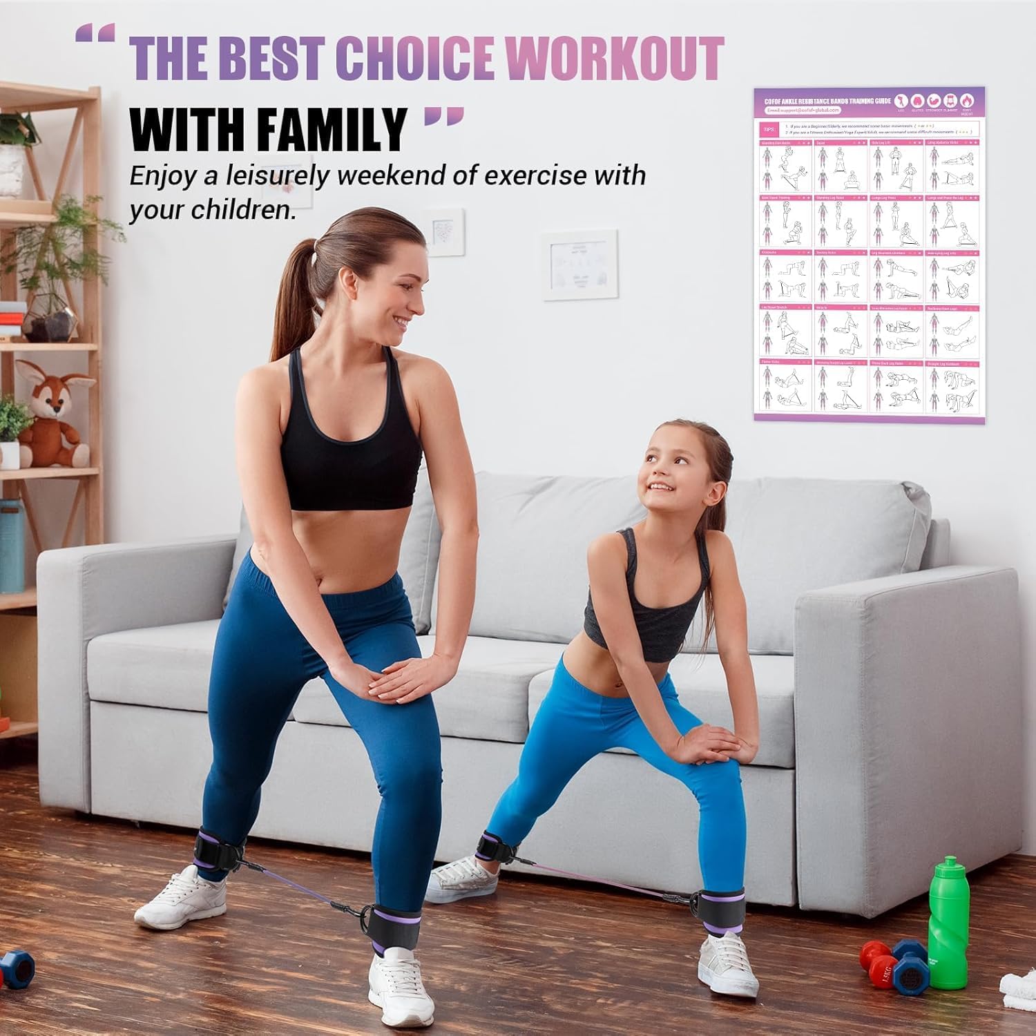 Ankle Resistance Bands with Cuffs